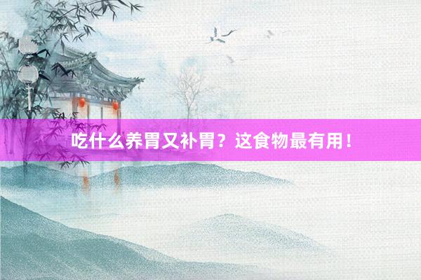 吃什么养胃又补胃？这食物最有用！