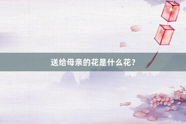 送给母亲的花是什么花？